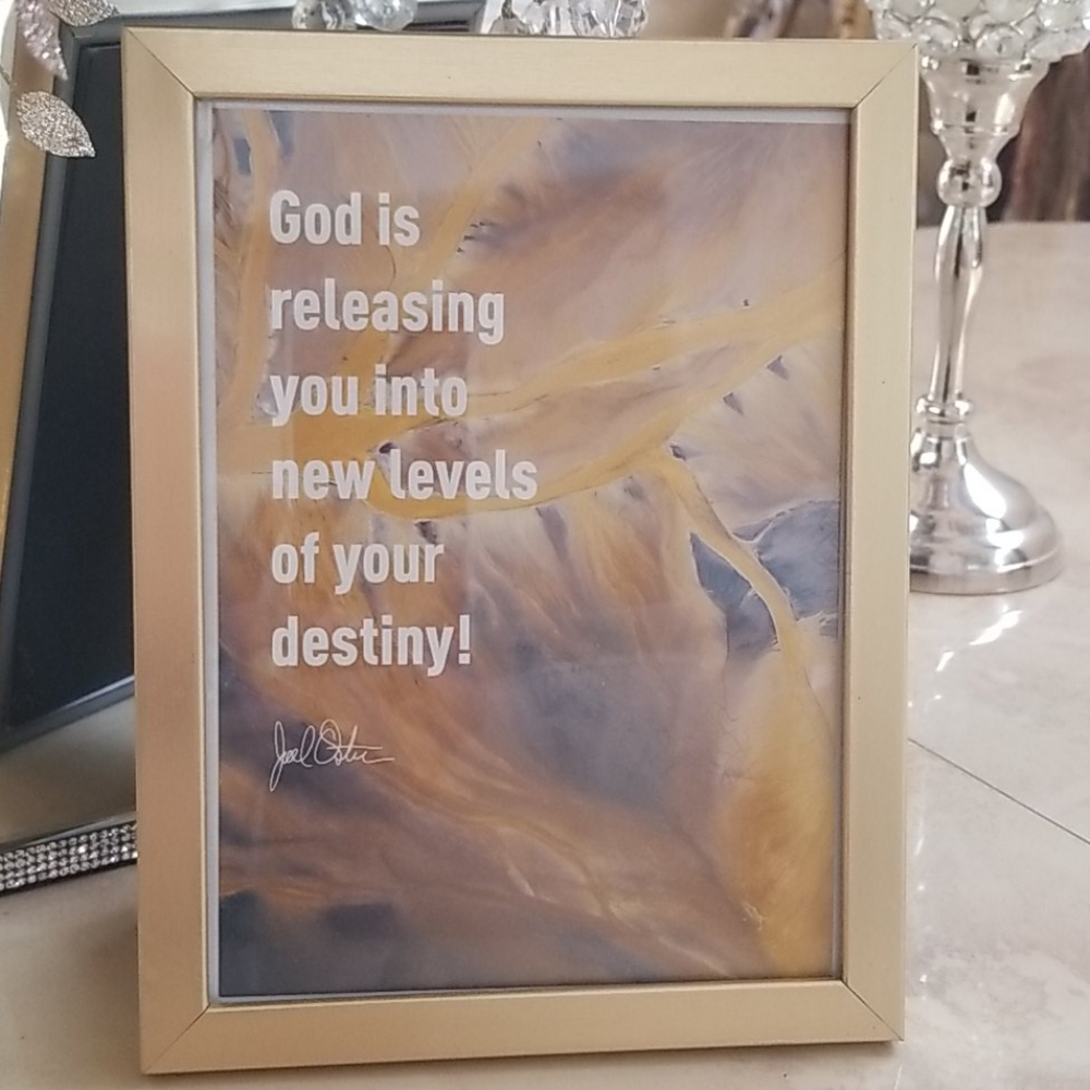 Gold frame w/joel olsteen inspiration NWOT